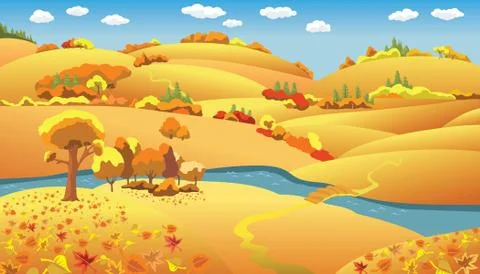 Autumn Landscape Stock Illustration