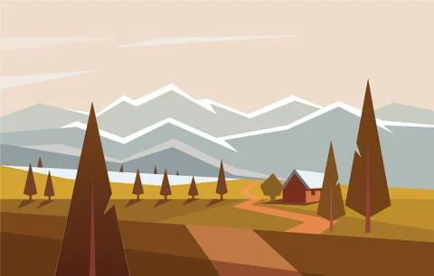 Autumn landscape Stock Illustration