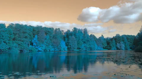 Autumn Landscape IR-like version Stock Footage 42936458