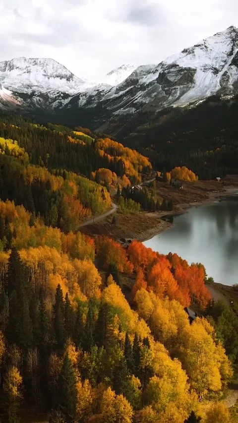 Autumn landscape in the mountains Stock Footage 269809382