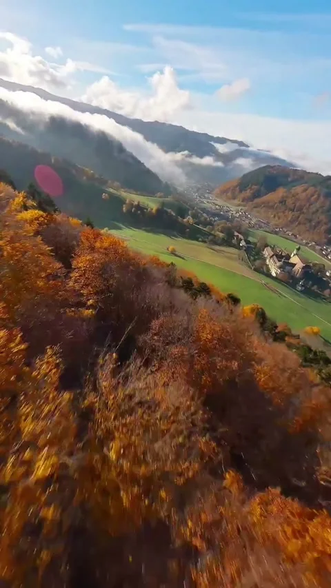 Autumn landscape in the mountains Stock Footage 273062354