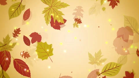 Autumn leaf background is an autumn leaf and particle falling looped Stock Footage 237115624