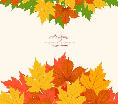 Autumn leaf background Stock Illustration
