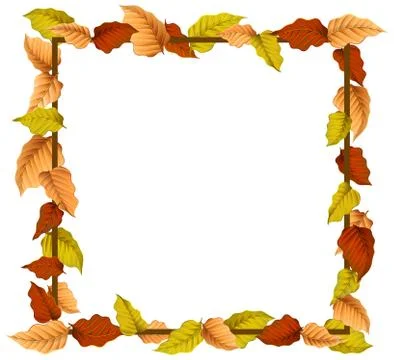 An autumn leaf border Illustrazione stock