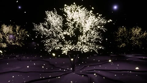 Autumn leaf fall animation. Abstract falling autumn leaves. Tree Of Life Stock Footage 252751734