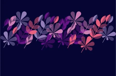 Autumn leaf fall geometry modern motif in bright vivid color. vector illustra イラスト素材