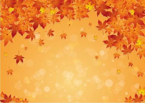 Autumn Leaf Falling Background. Vector Illustration Illustrazione stock