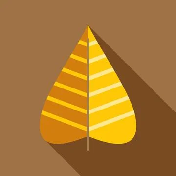 Autumn leaf flat design with shadow on background 스톡 일러스트