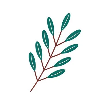 Autumn leaf in flat style. Design for label, icon, logo. Vector illustration Stock Illustration
