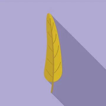 Autumn leaf icon flat vector. Fall maple Illustrazione stock