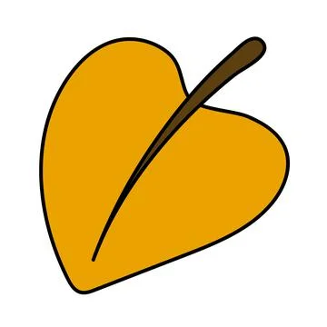 Autumn leaf isolated Stock Illustration