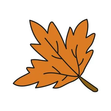 Autumn leaf isolated Stock Illustration