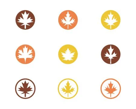 Autumn leaf logo vector icons Stock Illustration