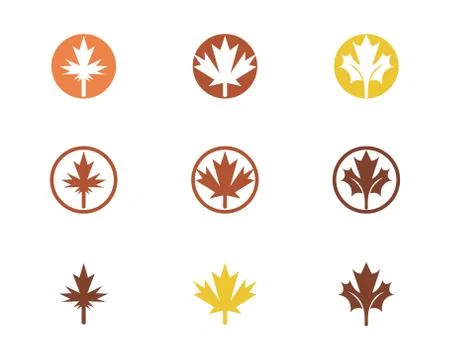 Autumn leaf logo vector icons Stock Illustration