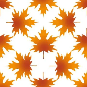 Autumn leaf maple, seamless pattern Stock Illustration
