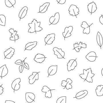 Autumn leaf. Nature. Seamless pattern. Stock Illustration