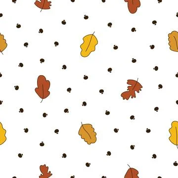 Autumn leaf. Nature. Seamless pattern. Stock Illustration