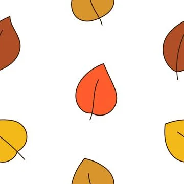 Autumn leaf. Nature. Seamless pattern. Stock Illustration