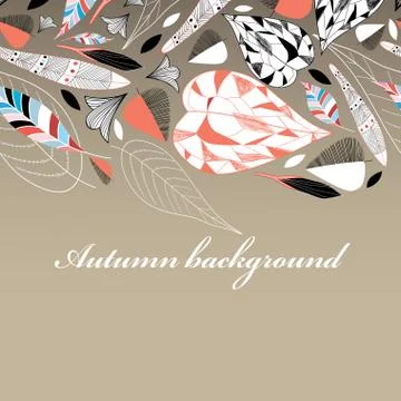Autumn leaf pattern Stock Illustration