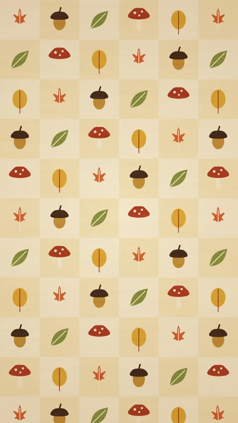 Autumn Leaf Pattern Retro Background Stock Footage 348004424