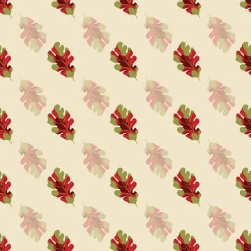 Autumn leaf seamless pattern design illustration Stock Illustration