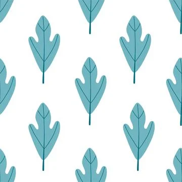 Autumn leaf seamless pattern vector simple leaves Stock Illustration