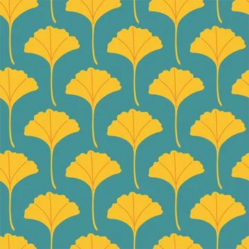 Autumn leaf seamless pattern vector simple leaves Stock Illustration