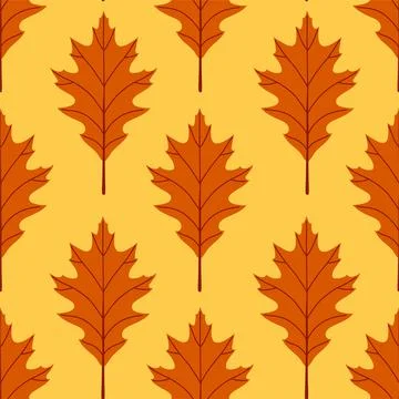 Autumn leaf seamless pattern vector simple leaves Illustrazione stock