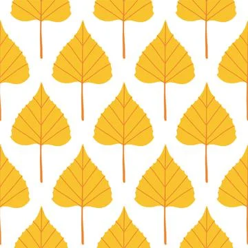 Autumn leaf seamless pattern vector simple leaves Stock Illustration