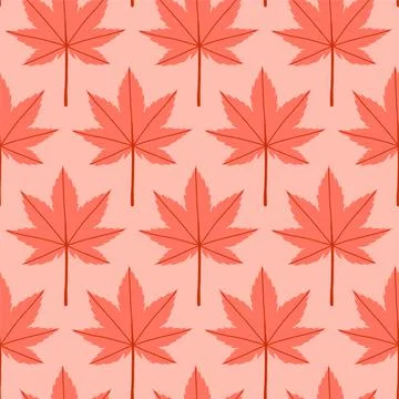 Autumn leaf seamless pattern vector simple leaves Illustrazione stock
