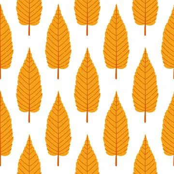 Autumn leaf seamless pattern vector simple leaves Stock Illustration