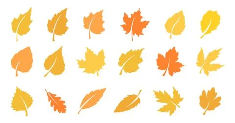 Autumn leaf set Stock Illustration