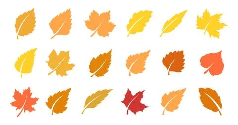 Autumn leaf set Stock Illustration