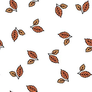 Autumn leaf vector seamless pattern Stock Illustration