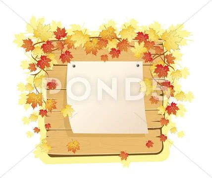 Autumn leafs back Stock Illustration