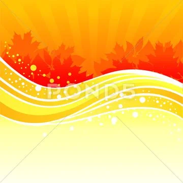 Autumn leafs back Stock Illustration