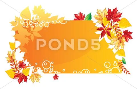 Autumn leafs back Stock Illustration