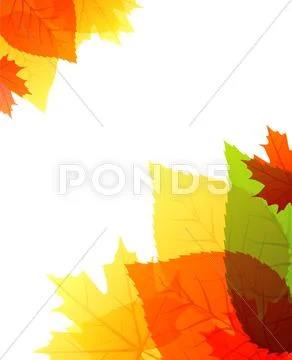 Autumn leafs back Stock Illustration