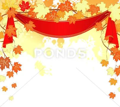 Autumn leafs back Stock Illustration