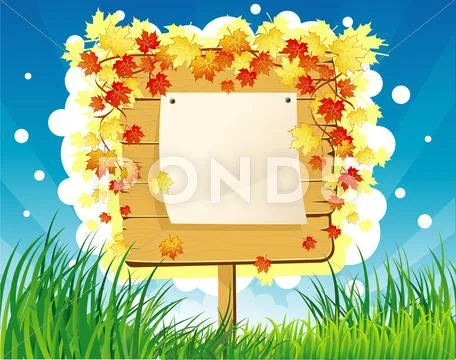 Autumn leafs back Stock Illustration