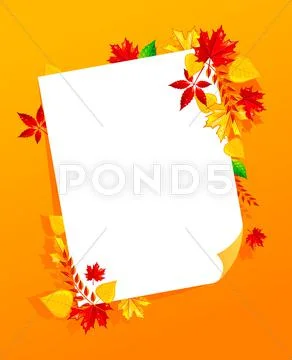Autumn leafs back Stock Illustration