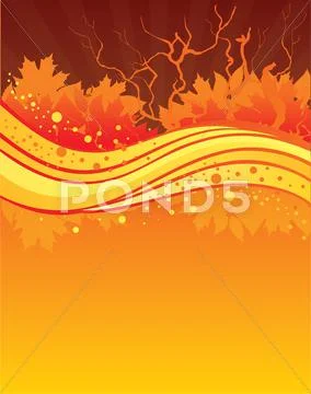 Autumn leafs back Stock Illustration