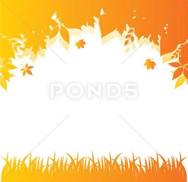 Autumn leafs back Stock Illustration