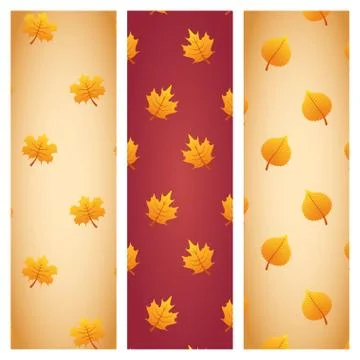 Autumn leafs foliage pattern background 스톡 일러스트