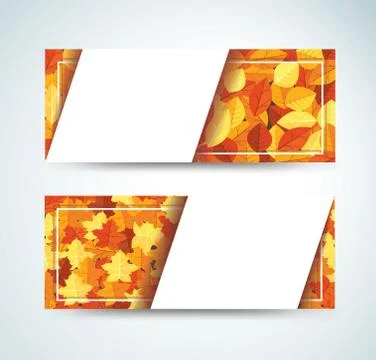 Autumn leafs template background vector illustration EPS10 Stock Illustration