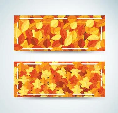 Autumn leafs template background vector illustration EPS10 Stock Illustration