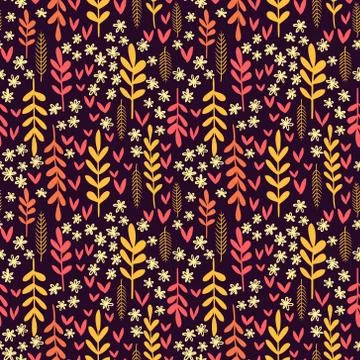 Autumn leafsseamless background Stock Illustration