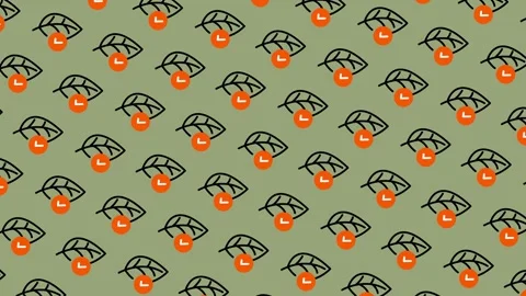 Autumn Leaves and Acorns Pattern. Stock Footage 325383149