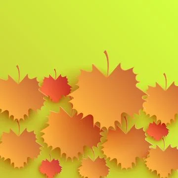 Autumn Leaves Background Design Pattern Stock Illustration