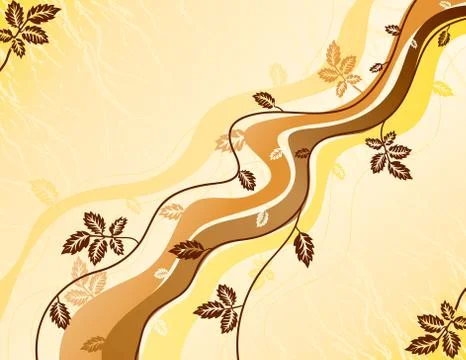 Autumn leaves background Illustration
